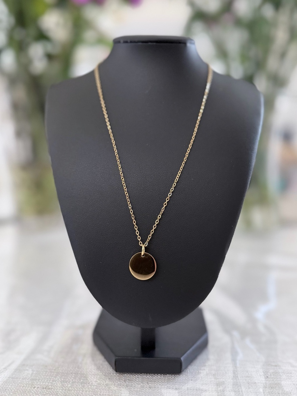 Plunder Gold Disc Pendant Necklace